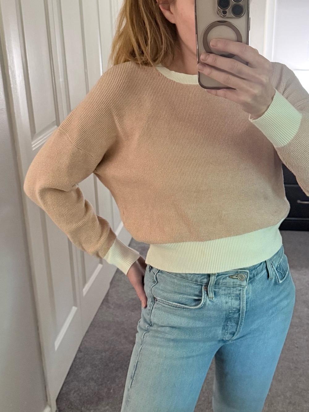 Dreamers by Debut Colorblock Knit Sweater – Size Small